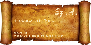 Szoboszlai Aura névjegykártya